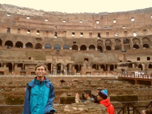 Noah thoroughly enjoyed our visit to the Colosseum. He asked lots of questions about the lions and how they cleaned up after the fights. 